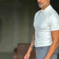 WHITE VISCOSE TROUSERS WITH REGULAR BOTTOM