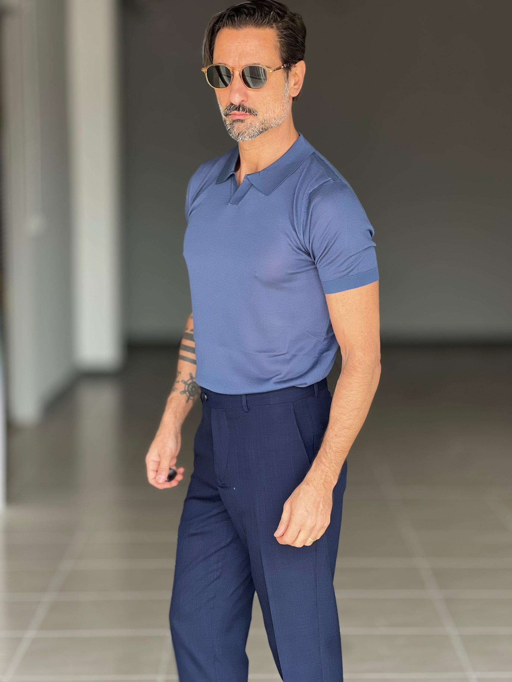 POLO CARTA DA ZUCCHERO FILO COTONE MISTO SETA