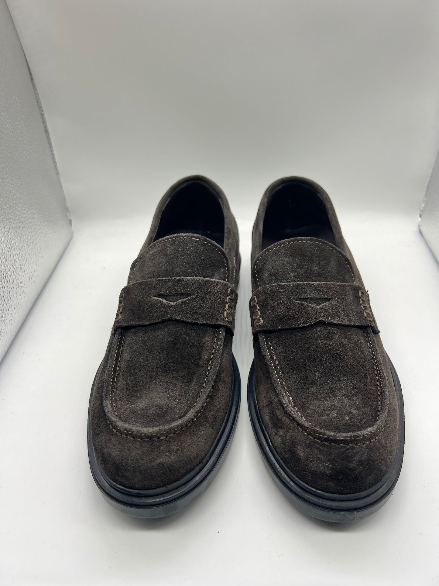 MOCASSINO CAMOSCIO TESTA MORO  FONDO GOMMA