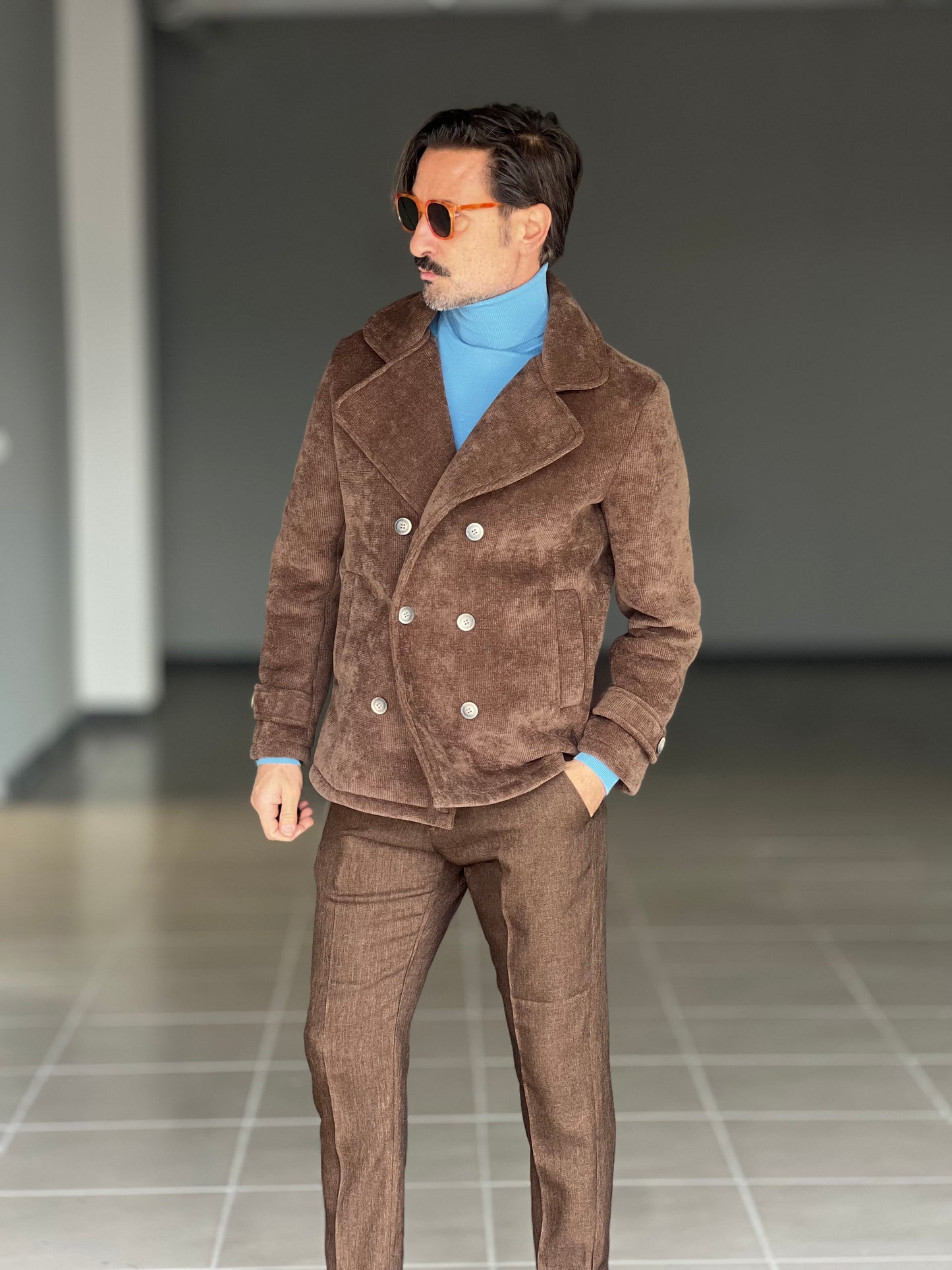 CAPPOTTINO MORO VELLUTO MILLERIGHE