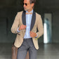 ABITO  SMOKING CAMMELLO  REVER NERO PANTALONE NERO