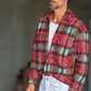 CAMICIA  FLANELLA QUADRO GALLES VERDE ROSA E CELESTE