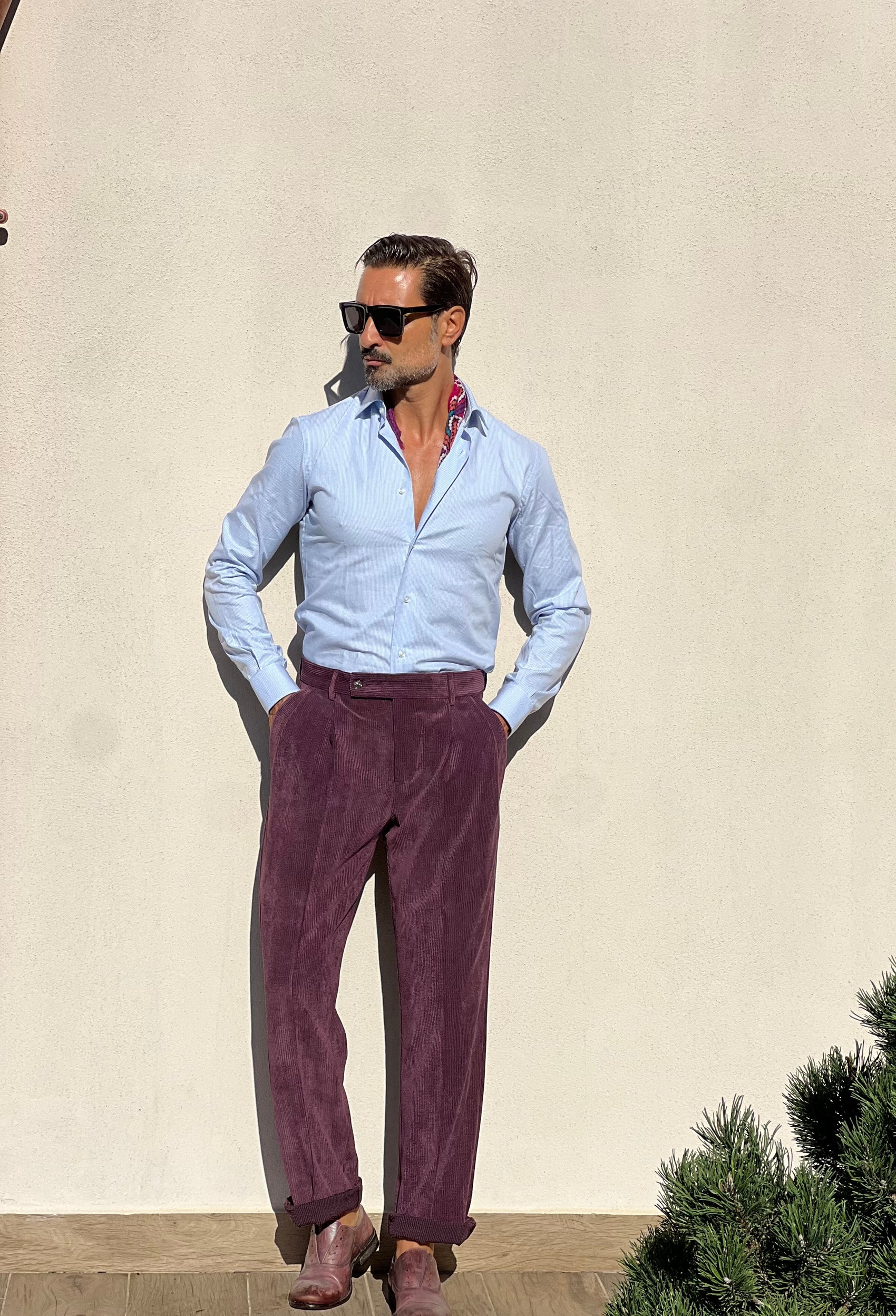 CAMICIA  DEPOT MICROFANTASIA CELESTE