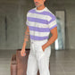 WHITE VISCOSE TROUSERS WITH REGULAR BOTTOM