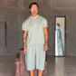 °COORDINATO  FELPA  VERDE MILITARE MAGLIA  E BERMUDA
