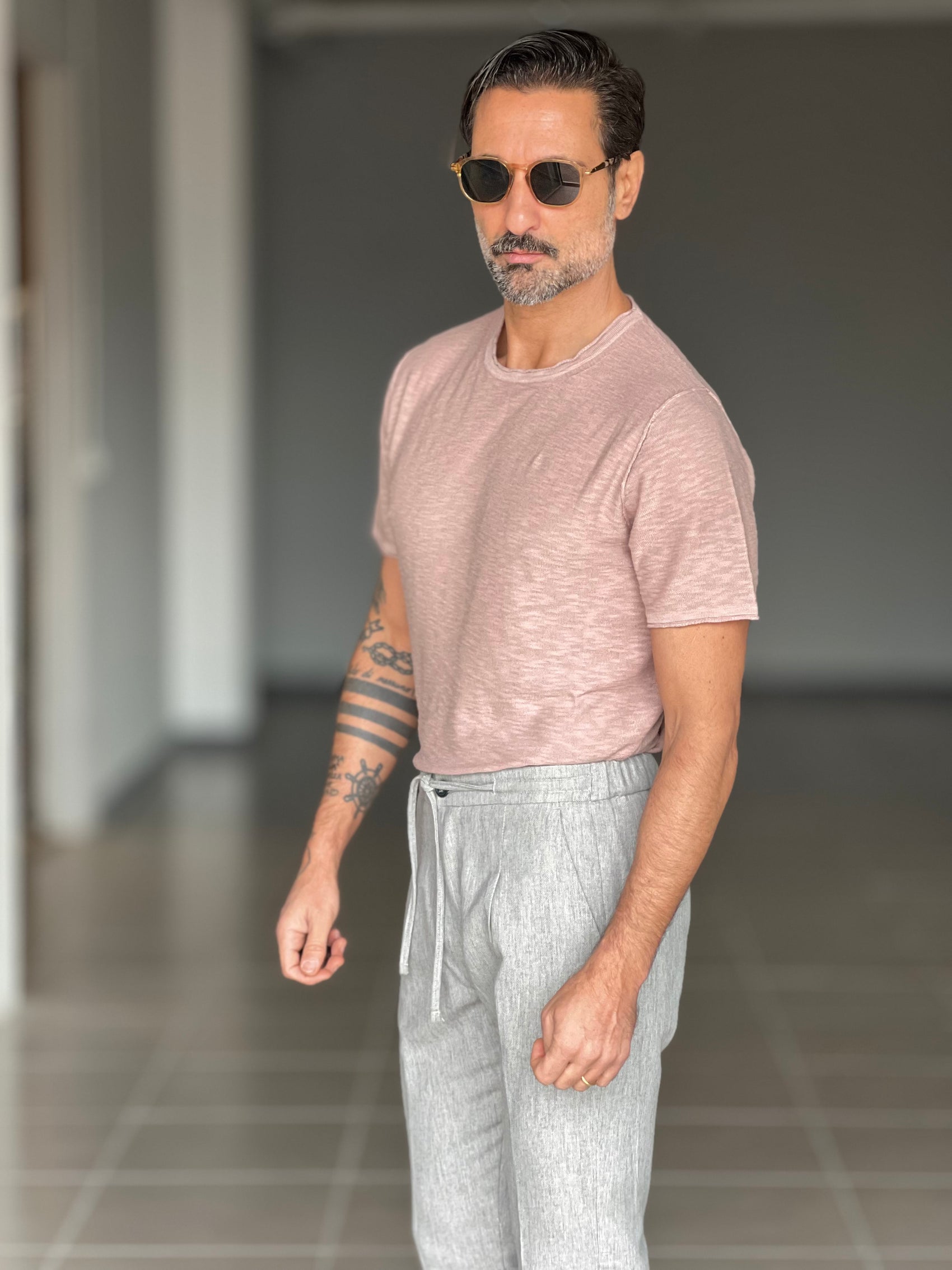 MAGLIA ROSA  FIAMMATA TAGLIO VIVO