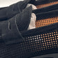DOUBLE BUCKLE BLACK SUEDE LOAFERS