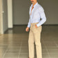 PANTALONE  PINCES  CAMMELLO  GABARDINE DI COTONE G PLAY