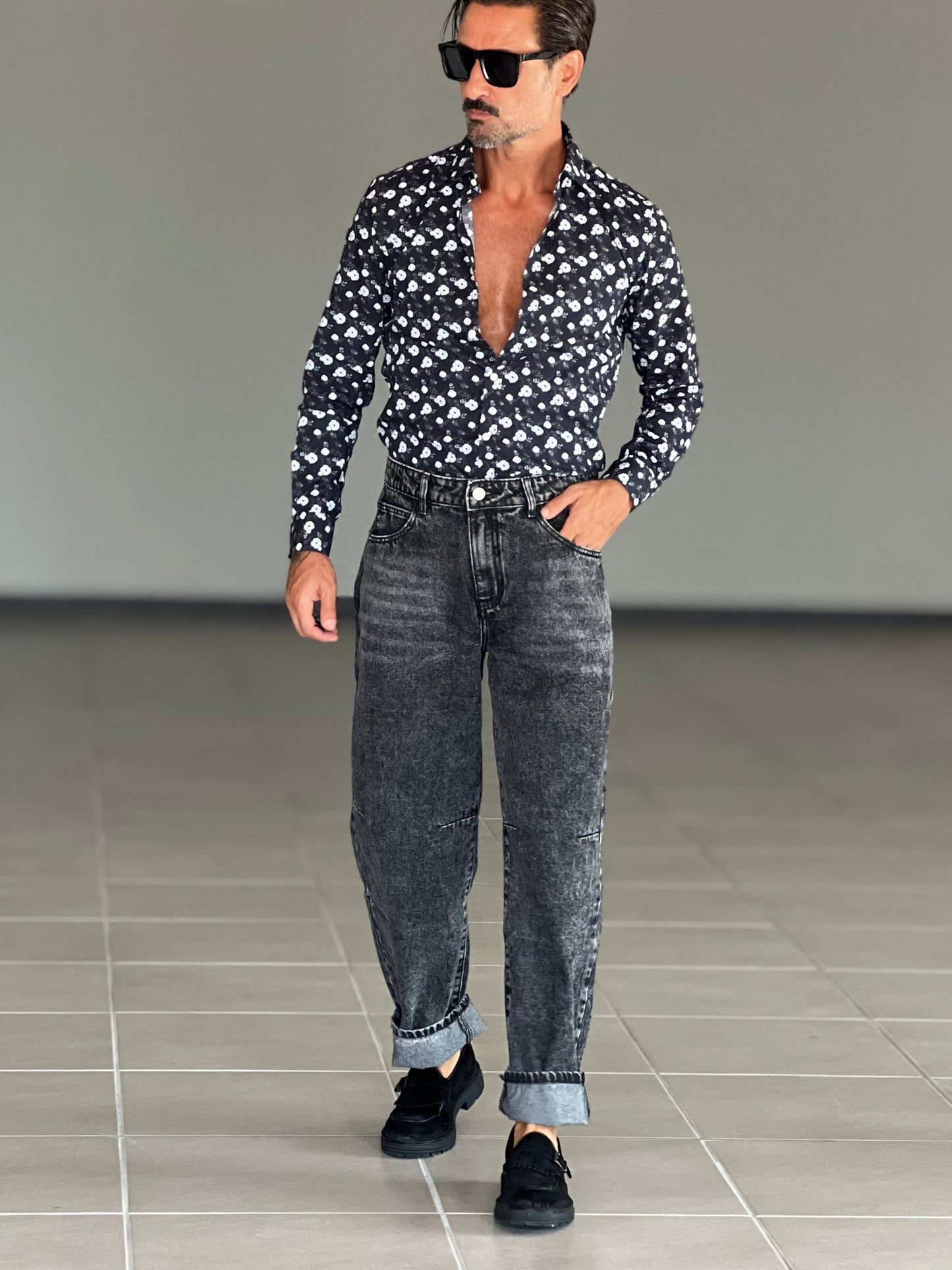 JEANS GRIGIO BALOON
