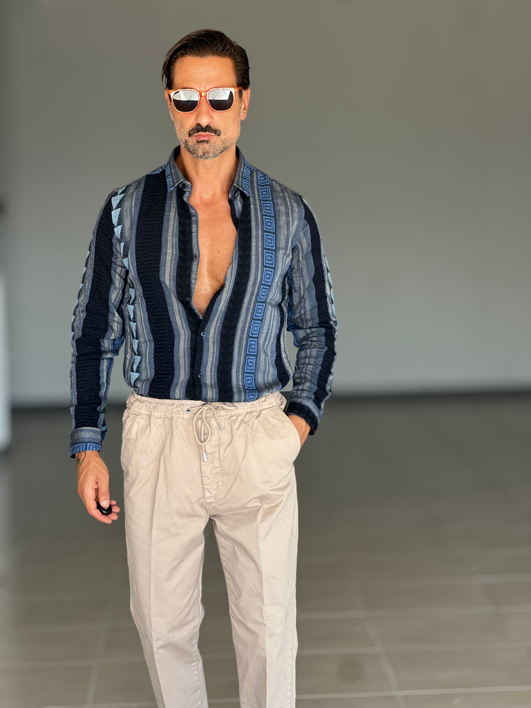 PANTALACCIO  CAMMELLO  GABARDINE DI COTONE