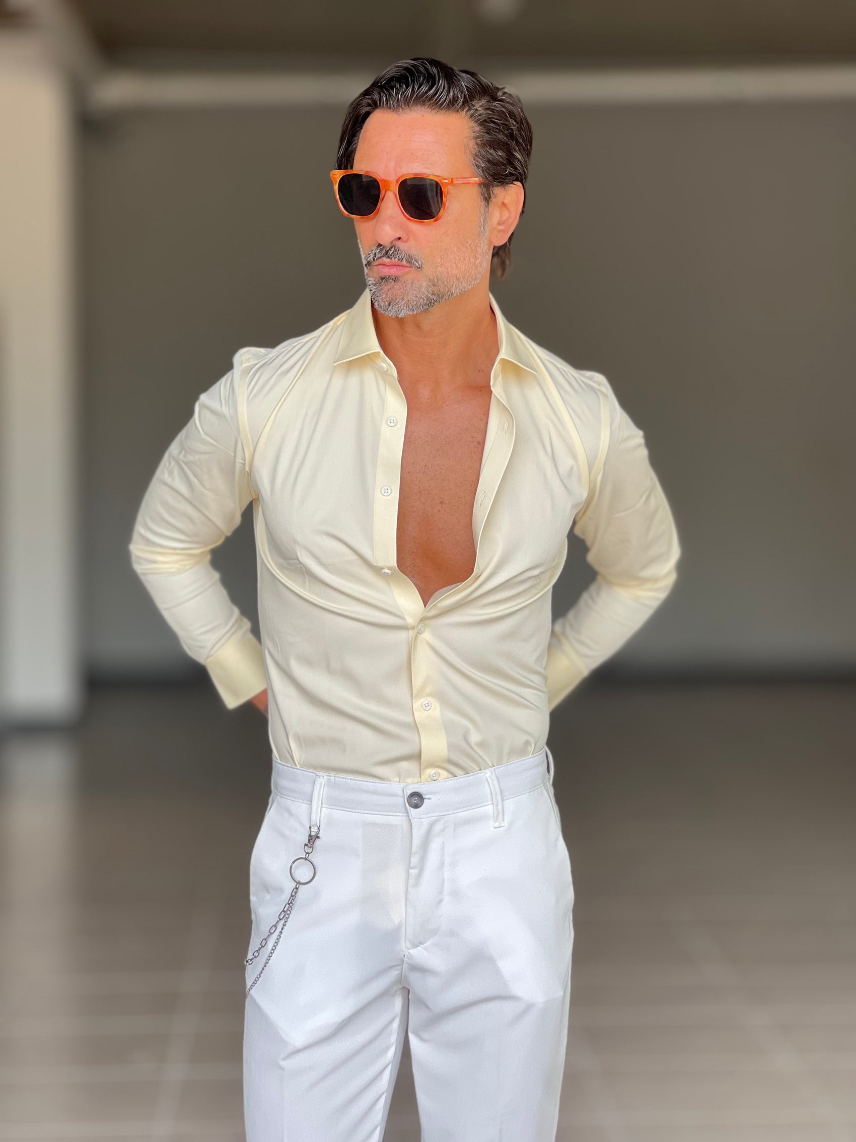 CAMICIA LIMONE EFFETTO MAGLINA TELAMIRA