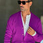 CARDIGAN VIOLA MAGLIA INGLESE