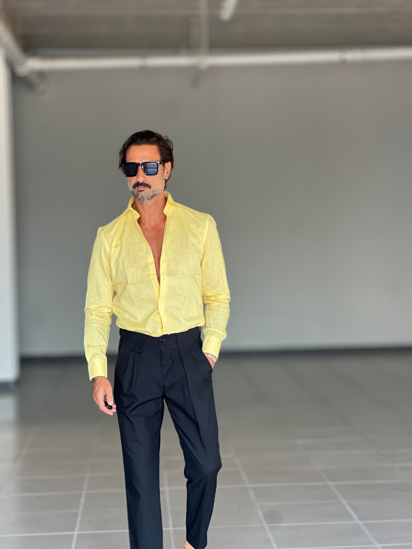 CAMICIA  LIMONE  100%LINO