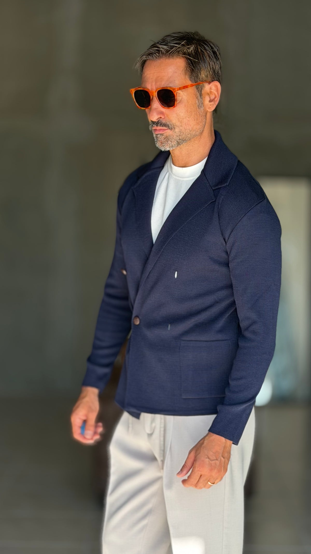 CARDIGAN BLU  DOPPIOPETTO