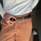 WHITE VISCOSE TROUSERS WITH REGULAR BOTTOM
