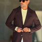 BLUE HIGH NECK COAT