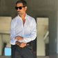 CAMICIA BIANCA  STRETCH POPELINE DI COTONE SLIMFIT