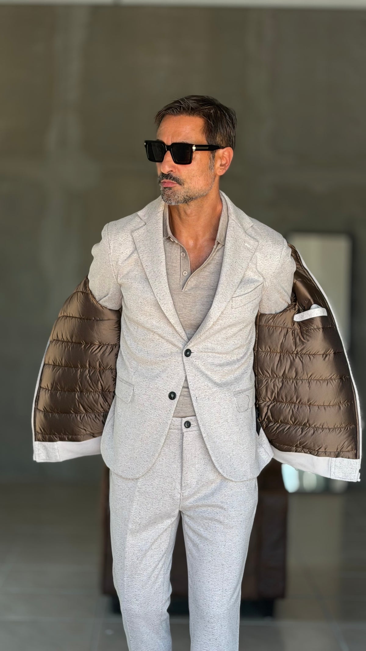 PIUMINO PANNO BEIGE IMBOTTITO ALL' INTERNO HAPPER