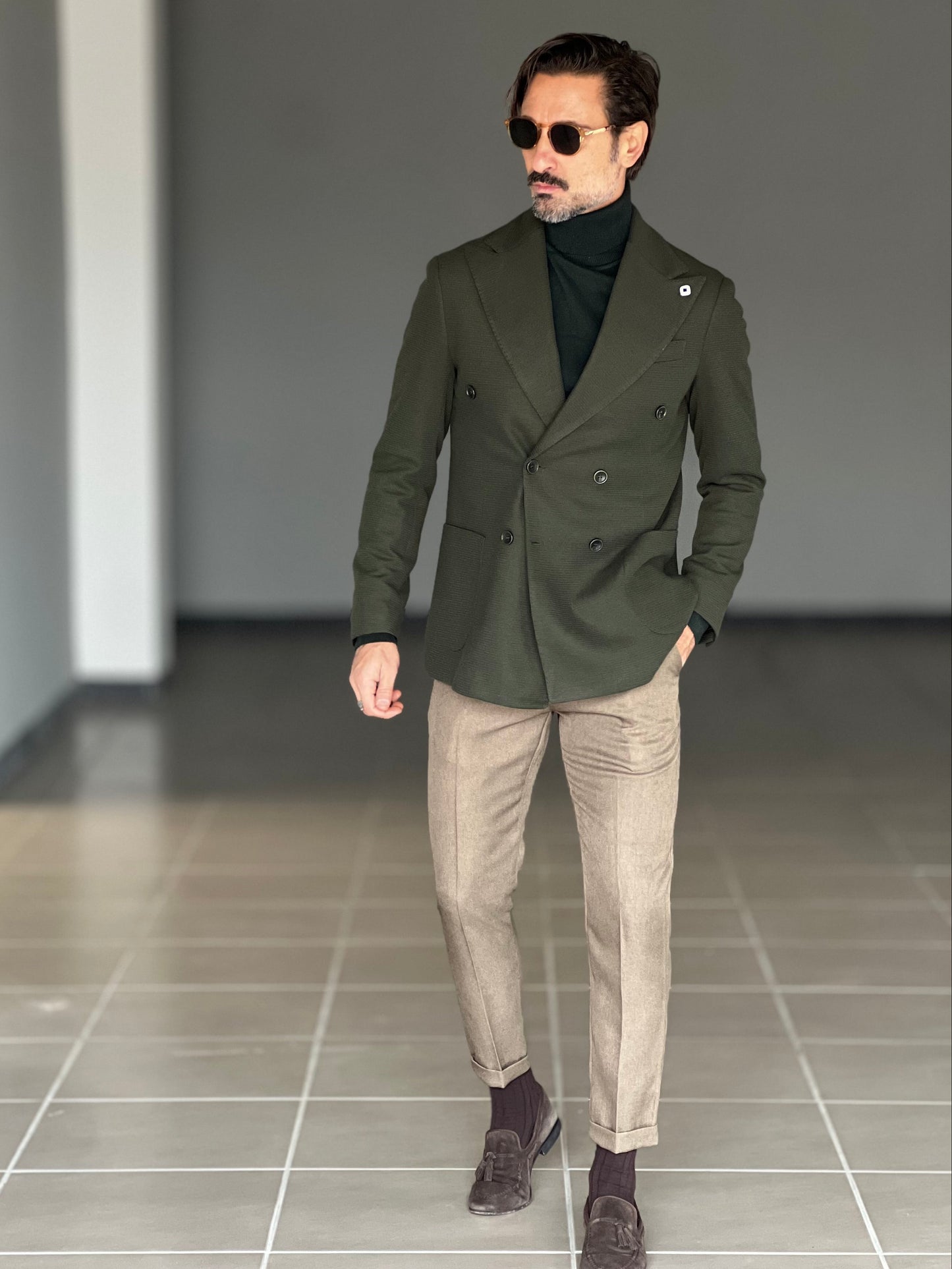 GIACCA OPERATA VERDE DOPPIOPETTO PETRO'SARTORIA