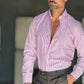CAMICIA MILLERIGHE ROSSA STRETCH POPELINE DI COTONE
