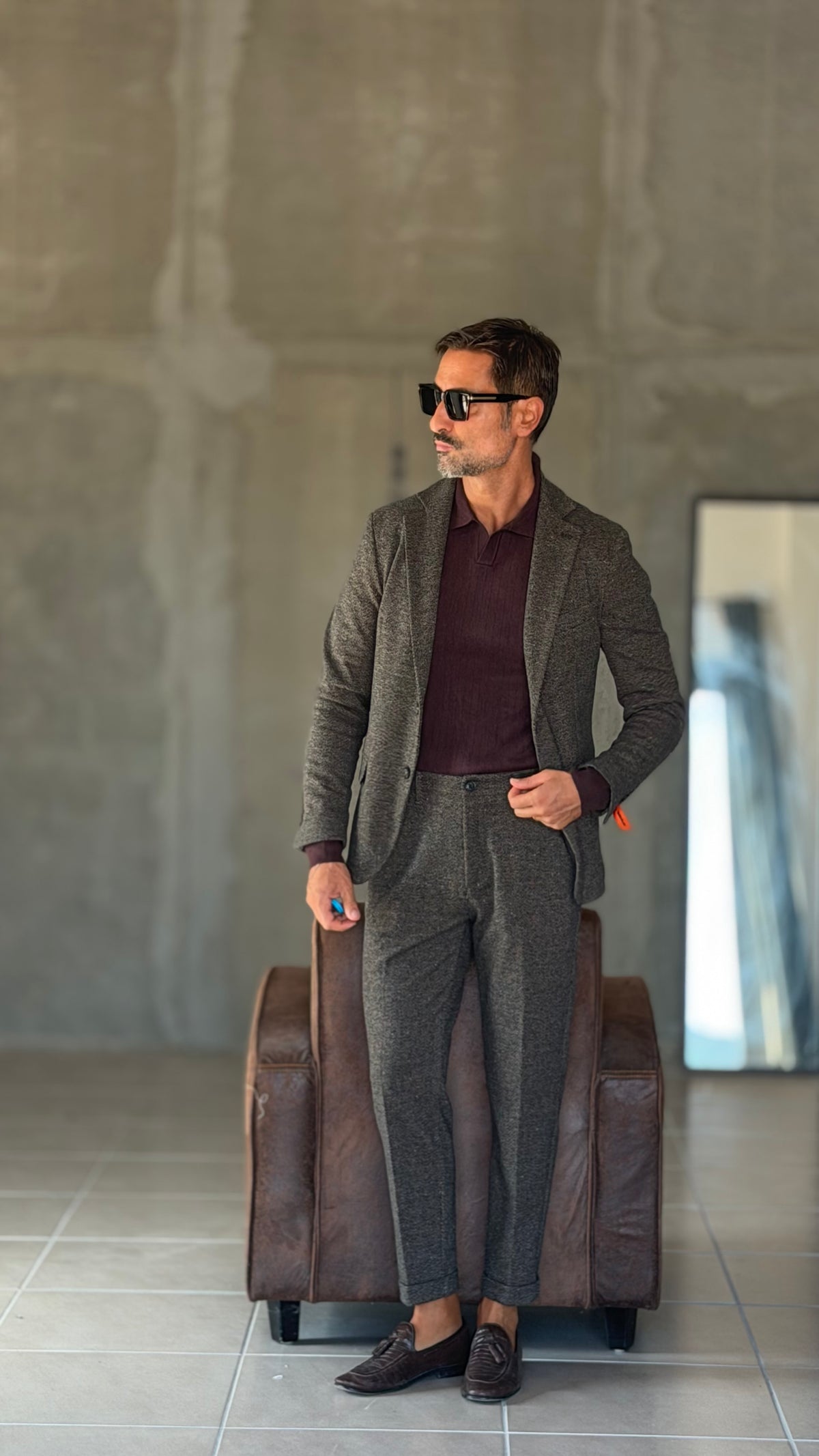 GIACCA MORO BOTTONATA TELAMIRA 601( ABBINABILE AL PANTALONE TELAMIRA 601)