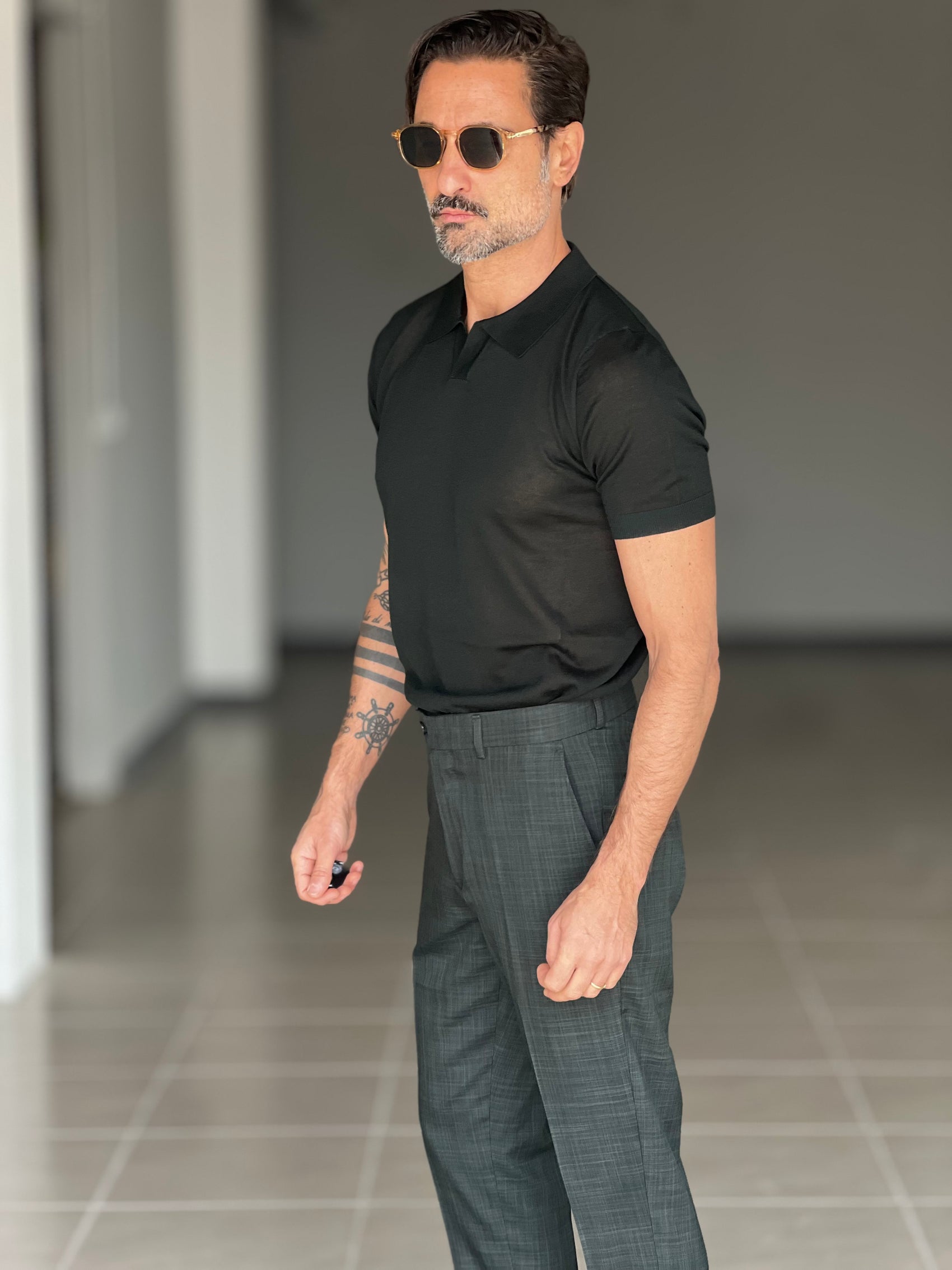 WHITE VISCOSE TROUSERS WITH REGULAR BOTTOM