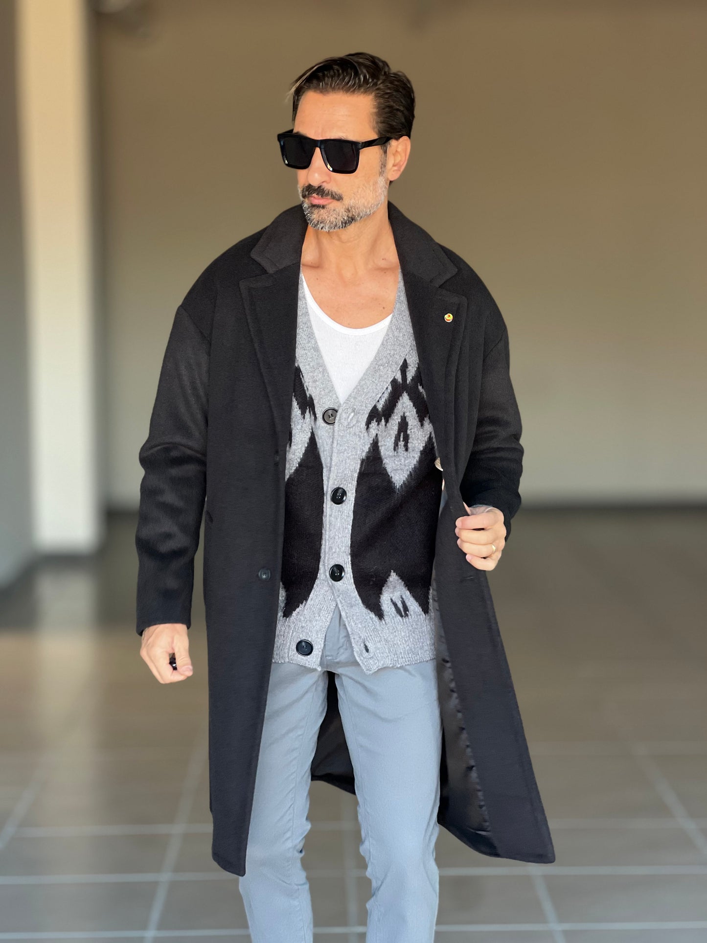 CAPPOTTO  NERO OVER FIT