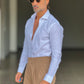 CAMICIA  BIANCA LINO E MISTI COLLO ITALIANO 558