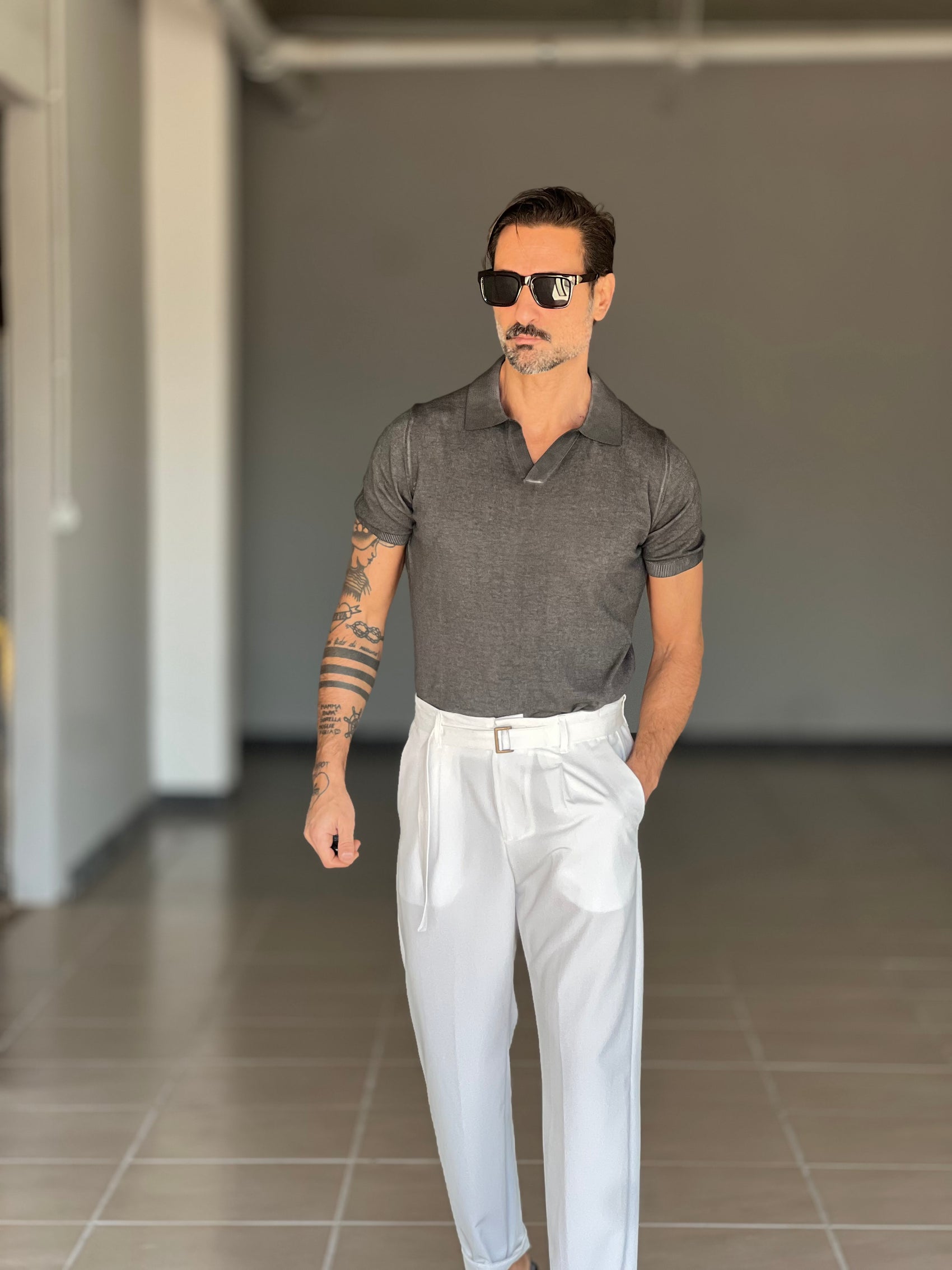 POLO XAGON GRIGIA  DELAVE' COTONE