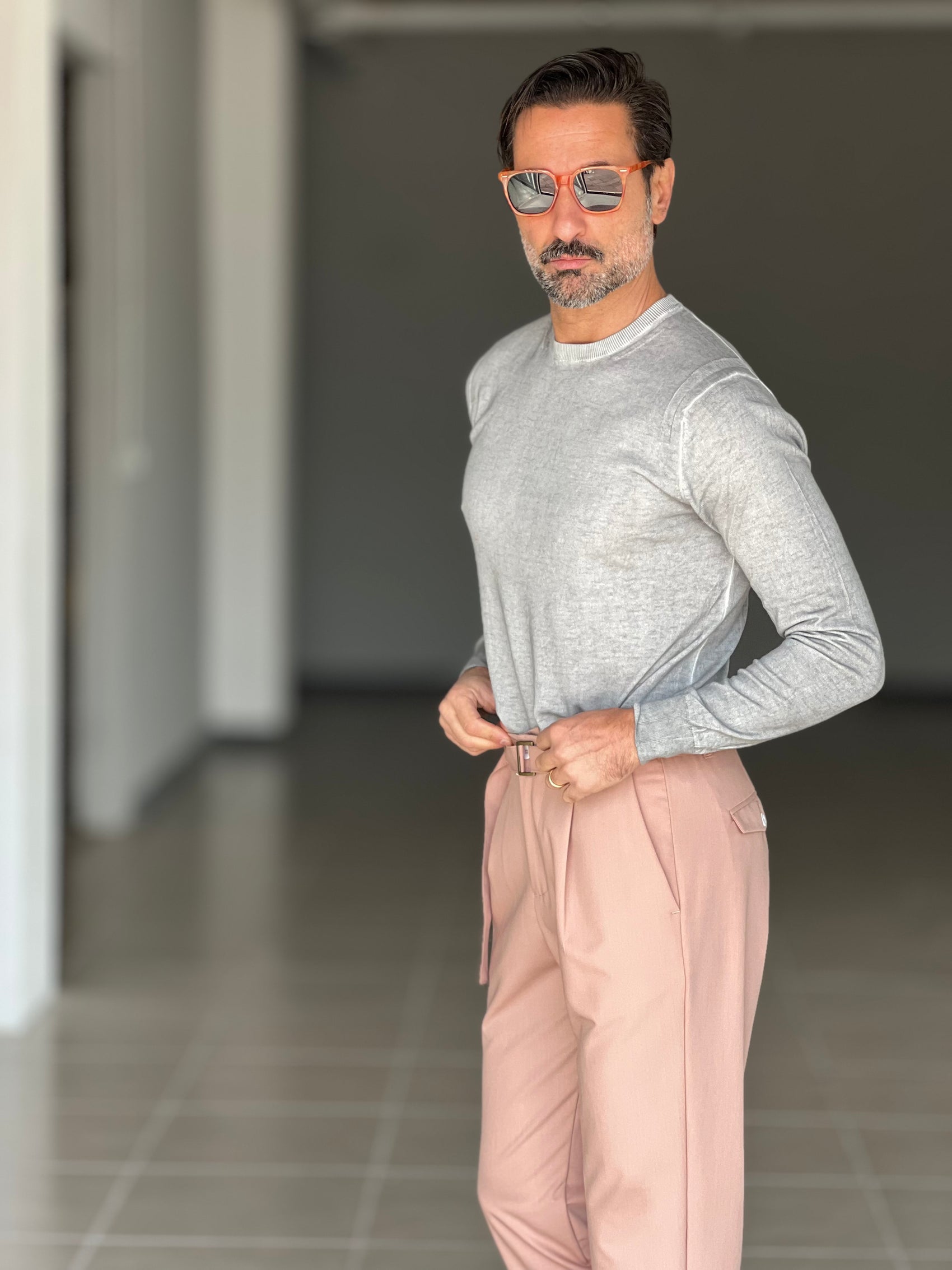 MAGLIA GRIGIA  COTONE TINTO NA FREDDO