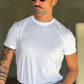 WHITE VISCOSE TROUSERS WITH REGULAR BOTTOM