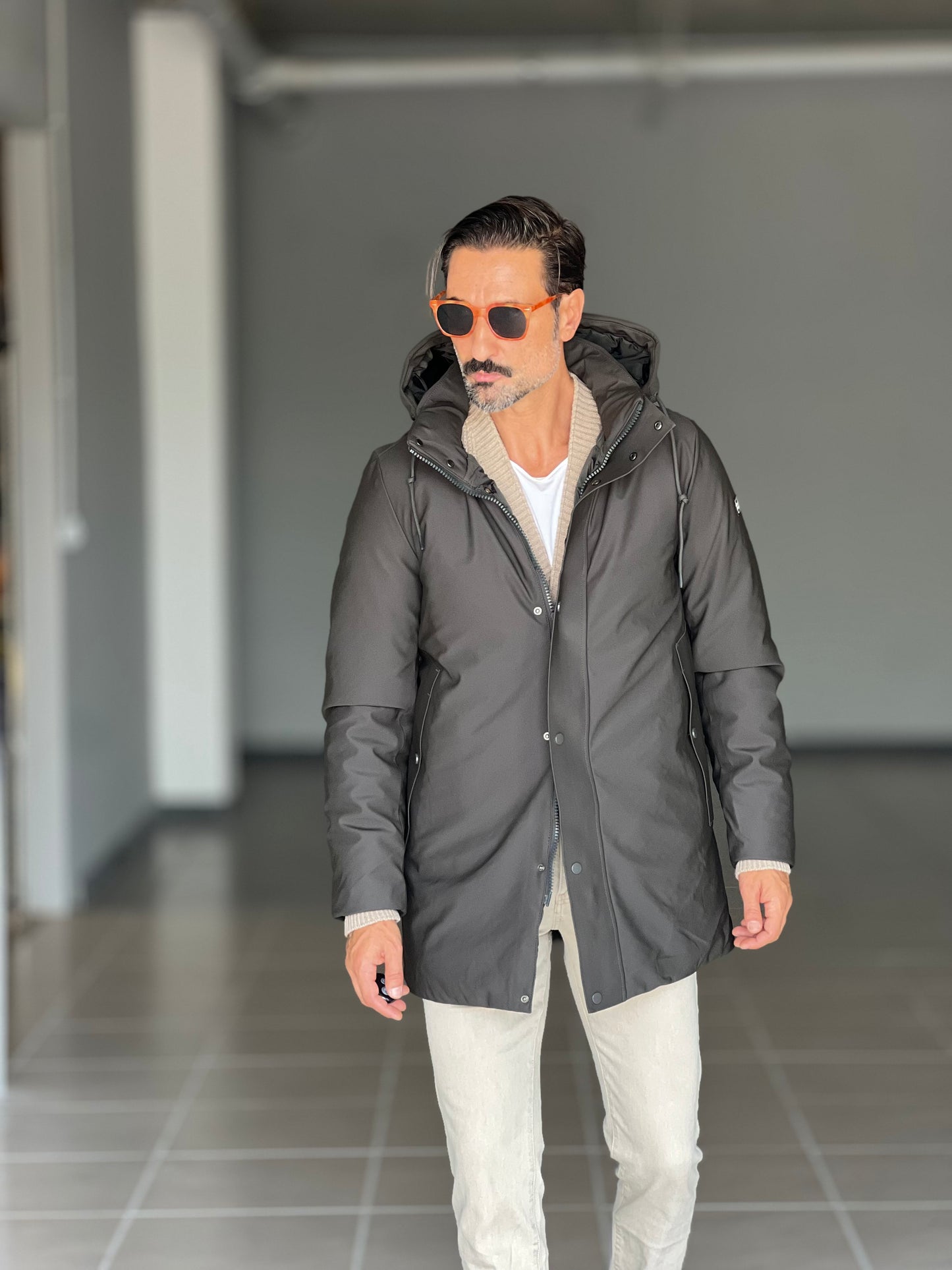 PARKA BL11  VERDE TESSUTO TECNICO