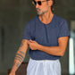 BOAT NECK T SHIRT