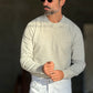 PULLOVER GRIGIO CHIARO LANA CASHMERE 3% E MISTI