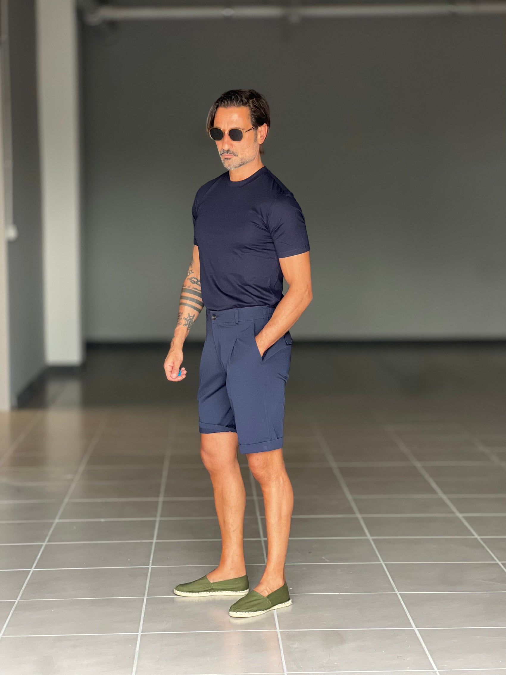 BERMUDA BLU  PINCES COTONE 553