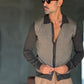WHITE VISCOSE TROUSERS WITH REGULAR BOTTOM