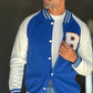 COLLEGE FELPA AZZURRO BICOLORE  B