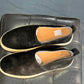DOUBLE BUCKLE BLACK SUEDE LOAFERS