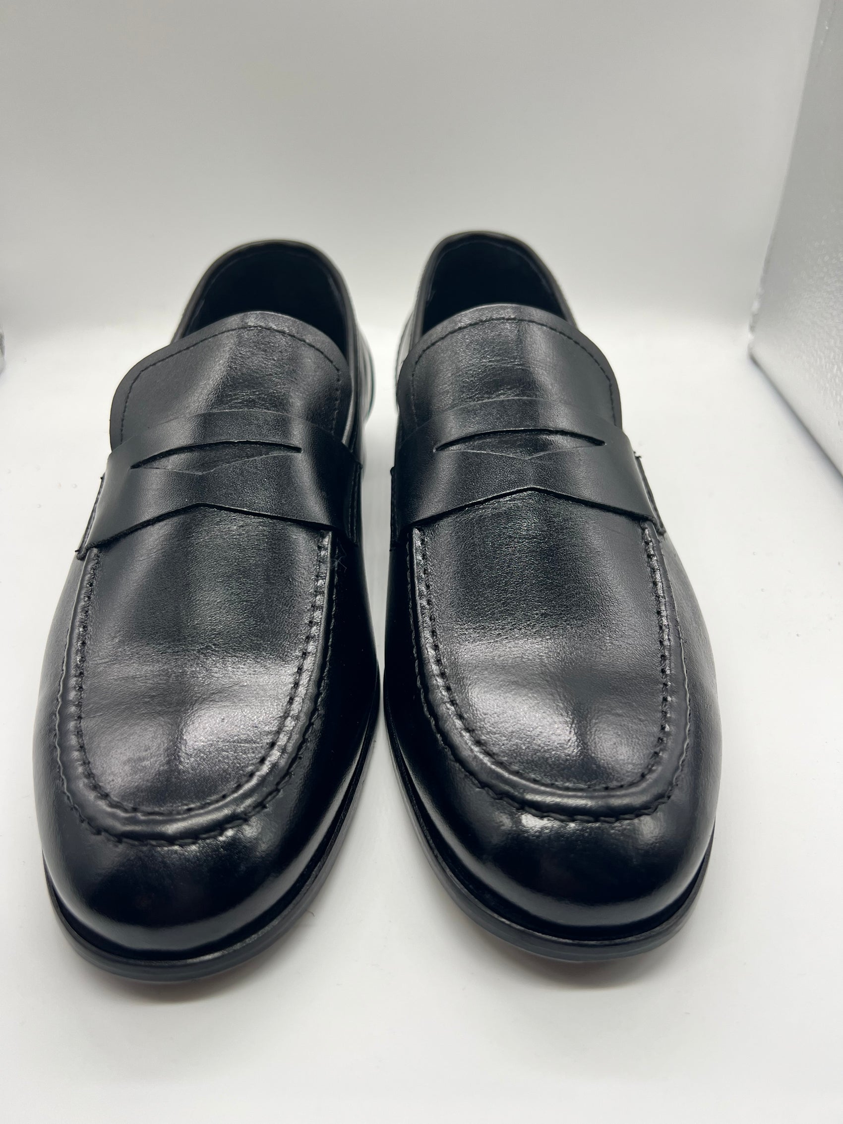 *MOCASSINO NERO  PELLE SPAZZOLATA