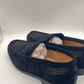 DOUBLE BUCKLE BLACK SUEDE LOAFERS