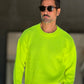PULLOVER GIALLO FLUO  OVERFIT TESSUTO  MISTO EFFETTO SHETTLAND