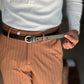 WHITE VISCOSE TROUSERS WITH REGULAR BOTTOM