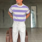 WHITE VISCOSE TROUSERS WITH REGULAR BOTTOM