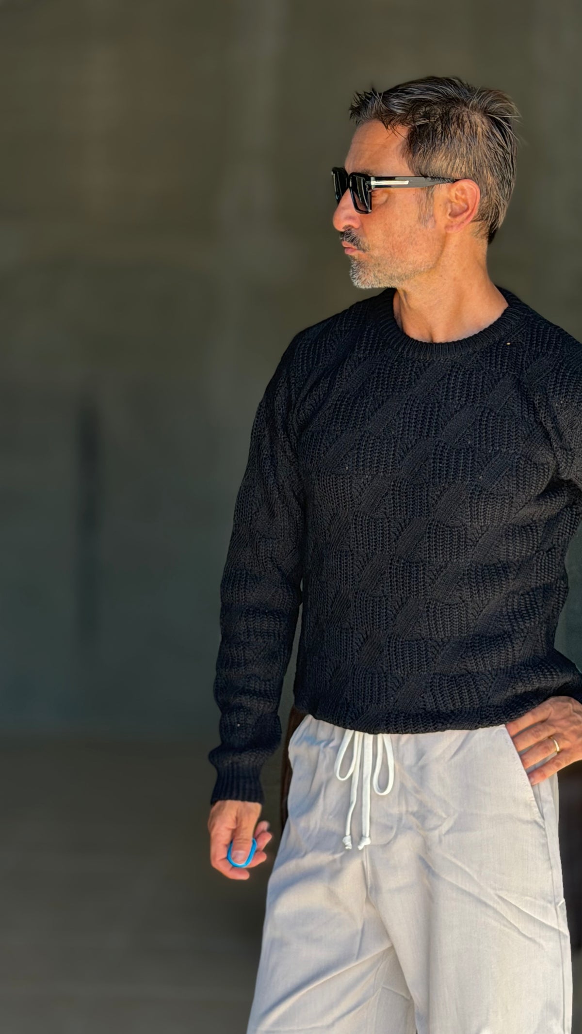 WHITE VISCOSE TROUSERS WITH REGULAR BOTTOM