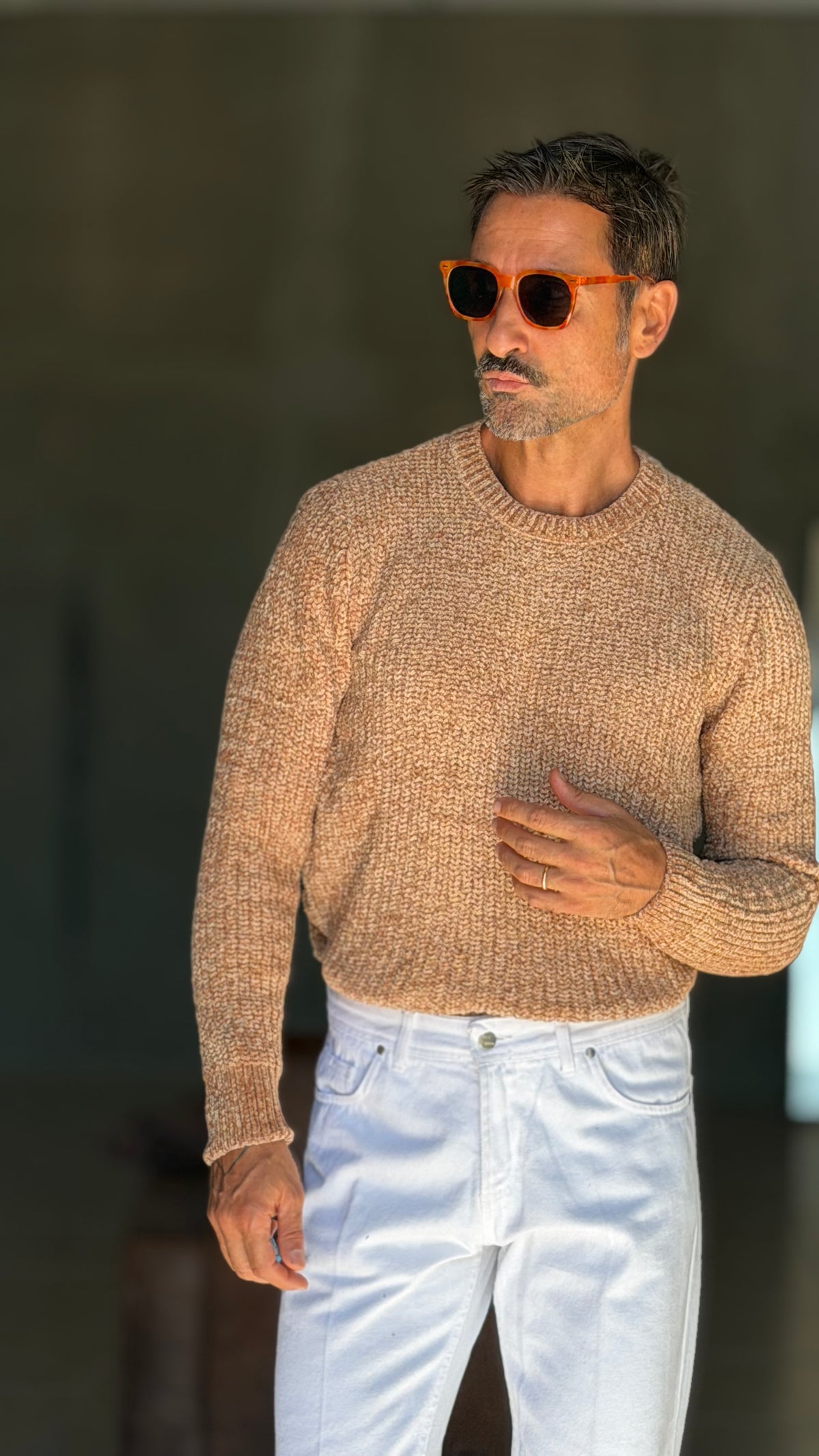 WHITE VISCOSE TROUSERS WITH REGULAR BOTTOM