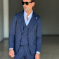 ABITO BLU  MONOPETTO  3 PEZZI  TRAMATO GILET PETRO'