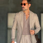 GIACCA MONOPETTO BEIGE BL11 FETTO FLANELLA 168 (ABBINABILE AL PANTALONE BEIGE 168)