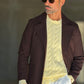 BLUE HIGH NECK COAT
