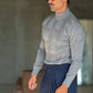 PULLOVER GRIGIO MEZZO COLLO TRECCIA VISCOSA