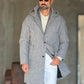 BLUE HIGH NECK COAT